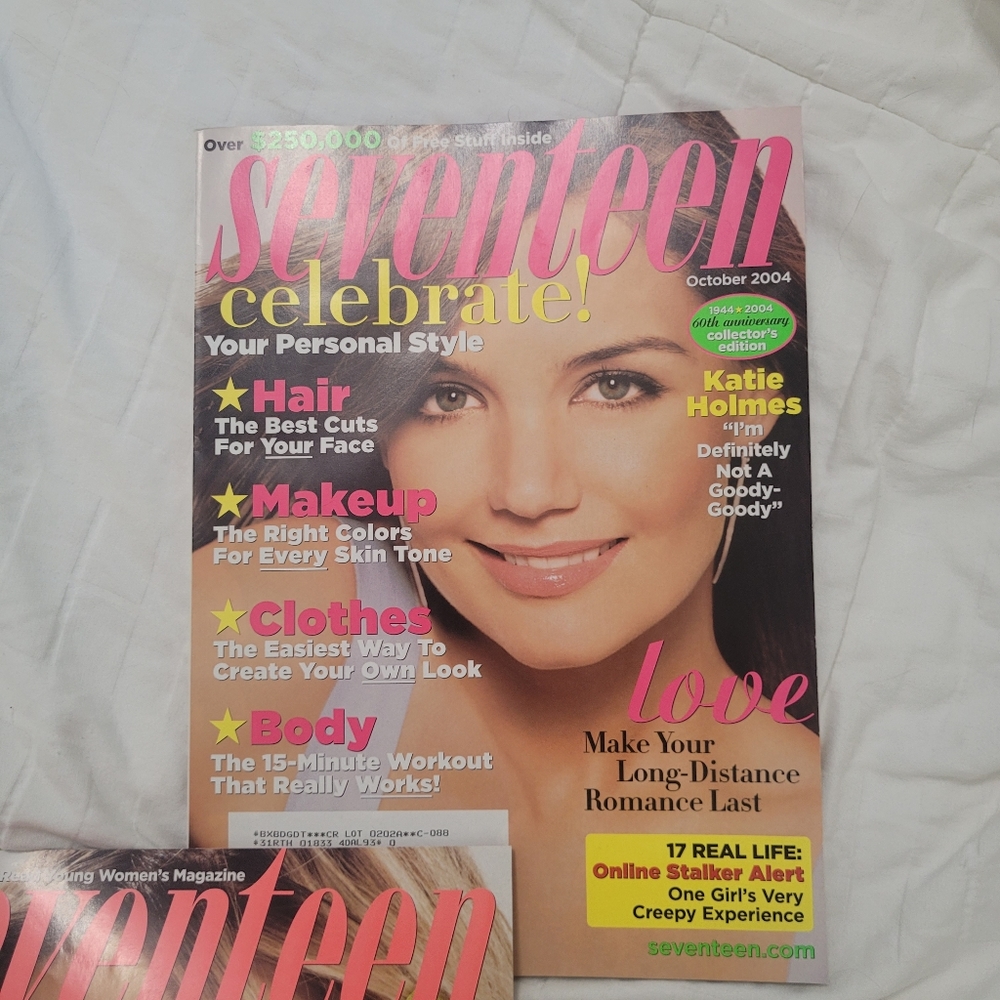 RARE Seventeen Magazine Vintage October 2004 Katie Holmes Y2K